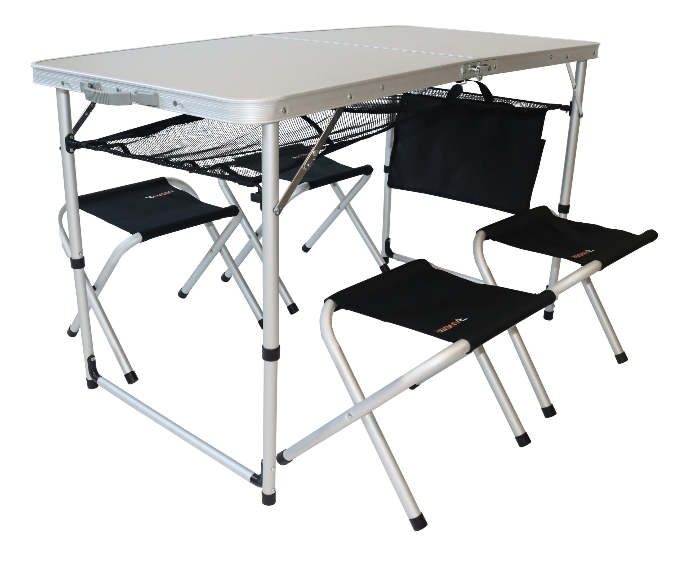 Table de camping avec 4 sièges-image